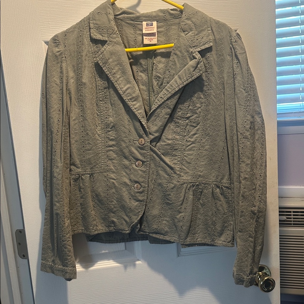Faded Glory thin blazer. Army green size 16
